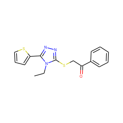 CCn1c(SCC(=O)c2ccccc2)nnc1-c1cccs1 ZINC000002694974