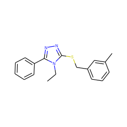 CCn1c(SCc2cccc(C)c2)nnc1-c1ccccc1 ZINC000005477911