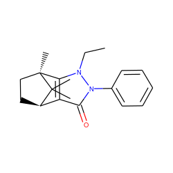 CCn1c2c(c(=O)n1-c1ccccc1)[C@H]1CC[C@]2(C)C1(C)C ZINC000139780323