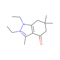 CCn1c2c(c(C)[n+]1CC)C(=O)CC(C)(C)C2 ZINC000013110935