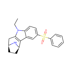 CCn1c2c(c3cc(S(=O)(=O)c4ccccc4)ccc31)[C@H]1CC[C@@H](C2)N1 ZINC000082153133