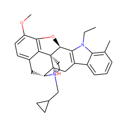 CCn1c2c(c3cccc(C)c31)C[C@@]1(O)[C@H]3Cc4ccc(OC)c5c4[C@@]1(CCN3CC1CC1)[C@H]2O5 ZINC000040918610