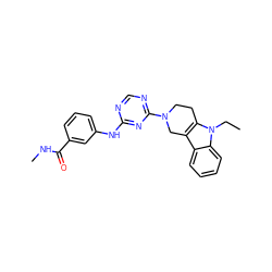 CCn1c2c(c3ccccc31)CN(c1ncnc(Nc3cccc(C(=O)NC)c3)n1)CC2 ZINC001772574464