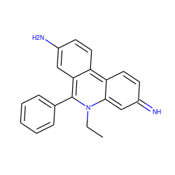 CCn1c2cc(=N)ccc-2c2ccc(N)cc2c1-c1ccccc1 ZINC000100092374