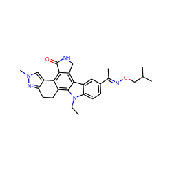 CCn1c2ccc(/C(C)=N/OCC(C)C)cc2c2c3c(c4c(c21)CCc1nn(C)cc1-4)C(=O)NC3 ZINC000029041291