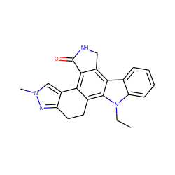 CCn1c2ccccc2c2c3c(c4c(c21)CCc1nn(C)cc1-4)C(=O)NC3 ZINC000029125492