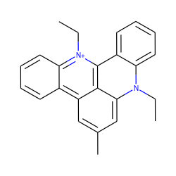 CCn1c2ccccc2c2c3c(cc(C)cc31)c1ccccc1[n+]2CC ZINC000001620415