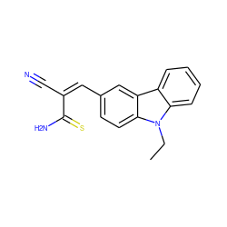 CCn1c2ccccc2c2cc(/C=C(/C#N)C(N)=S)ccc21 ZINC000061710693