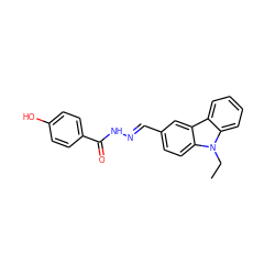 CCn1c2ccccc2c2cc(/C=N/NC(=O)c3ccc(O)cc3)ccc21 ZINC000000670255