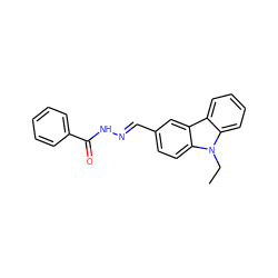 CCn1c2ccccc2c2cc(/C=N/NC(=O)c3ccccc3)ccc21 ZINC000000095493