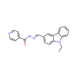 CCn1c2ccccc2c2cc(/C=N/NC(=O)c3ccncc3)ccc21 ZINC000004951623