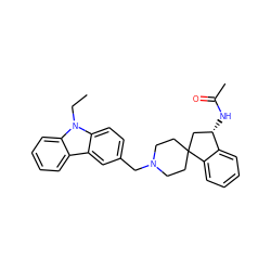 CCn1c2ccccc2c2cc(CN3CCC4(CC3)C[C@H](NC(C)=O)c3ccccc34)ccc21 ZINC000082158361