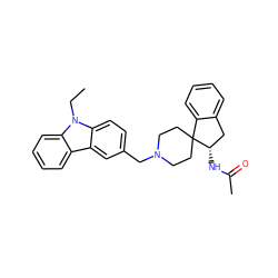 CCn1c2ccccc2c2cc(CN3CCC4(CC3)c3ccccc3C[C@@H]4NC(C)=O)ccc21 ZINC000082158357