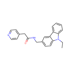 CCn1c2ccccc2c2cc(CNC(=O)Cc3ccncc3)ccc21 ZINC000013475343