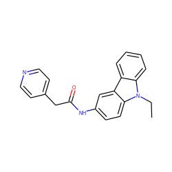 CCn1c2ccccc2c2cc(NC(=O)Cc3ccncc3)ccc21 ZINC000013490268