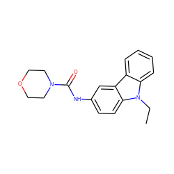 CCn1c2ccccc2c2cc(NC(=O)N3CCOCC3)ccc21 ZINC000001906908