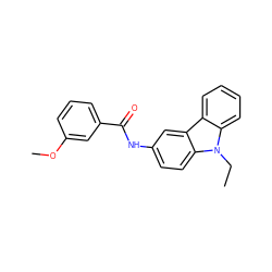 CCn1c2ccccc2c2cc(NC(=O)c3cccc(OC)c3)ccc21 ZINC000002050679