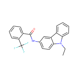 CCn1c2ccccc2c2cc(NC(=O)c3ccccc3C(F)(F)F)ccc21 ZINC000022250888