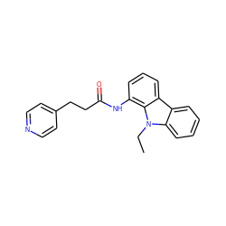 CCn1c2ccccc2c2cccc(NC(=O)CCc3ccncc3)c21 ZINC000013475345