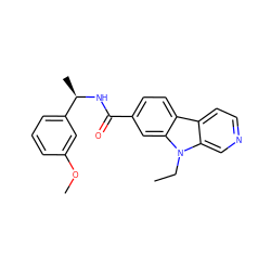 CCn1c2cnccc2c2ccc(C(=O)N[C@H](C)c3cccc(OC)c3)cc21 ZINC000473135748