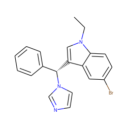 CCn1cc([C@@H](c2ccccc2)n2ccnc2)c2cc(Br)ccc21 ZINC000049069030