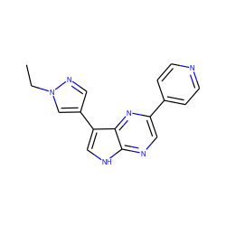 CCn1cc(-c2c[nH]c3ncc(-c4ccncc4)nc23)cn1 ZINC000224566732