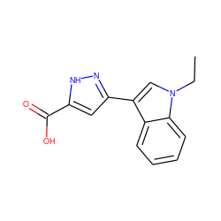 CCn1cc(-c2cc(C(=O)O)[nH]n2)c2ccccc21 ZINC000009238143