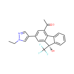 CCn1cc(-c2cc(C(C)=O)c3c(c2)[C@](O)(C(F)(F)F)c2ccccc2-3)cn1 ZINC000144900838