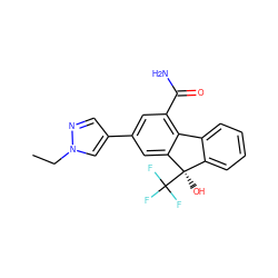 CCn1cc(-c2cc(C(N)=O)c3c(c2)[C@](O)(C(F)(F)F)c2ccccc2-3)cn1 ZINC000116909374