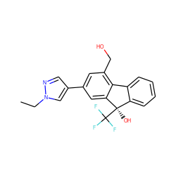 CCn1cc(-c2cc(CO)c3c(c2)[C@](O)(C(F)(F)F)c2ccccc2-3)cn1 ZINC000116911554