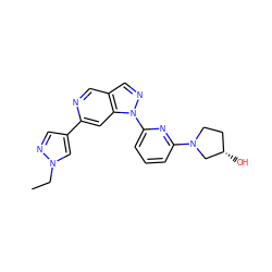 CCn1cc(-c2cc3c(cn2)cnn3-c2cccc(N3CC[C@H](O)C3)n2)cn1 ZINC000224850400