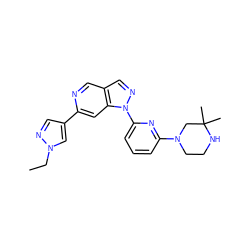 CCn1cc(-c2cc3c(cn2)cnn3-c2cccc(N3CCNC(C)(C)C3)n2)cn1 ZINC000211040625