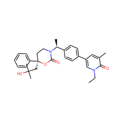 CCn1cc(-c2ccc([C@H](C)N3CC[C@](CC(C)(C)O)(c4ccccc4)OC3=O)cc2)cc(C)c1=O ZINC000068151217