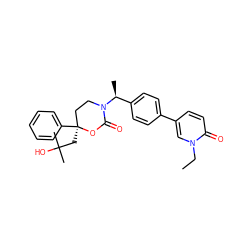 CCn1cc(-c2ccc([C@H](C)N3CC[C@](CC(C)(C)O)(c4ccccc4)OC3=O)cc2)ccc1=O ZINC000096178521