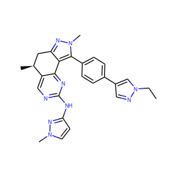 CCn1cc(-c2ccc(-c3c4c(nn3C)C[C@H](C)c3cnc(Nc5ccn(C)n5)nc3-4)cc2)cn1 ZINC000224958359