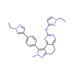 CCn1cc(-c2ccc(-c3c4c(nn3C)CCc3cnc(Nc5ccn(CC)n5)nc3-4)cc2)cn1 ZINC000224949878