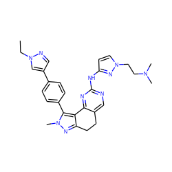 CCn1cc(-c2ccc(-c3c4c(nn3C)CCc3cnc(Nc5ccn(CCN(C)C)n5)nc3-4)cc2)cn1 ZINC000224945133