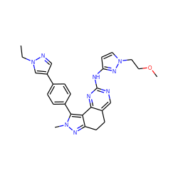 CCn1cc(-c2ccc(-c3c4c(nn3C)CCc3cnc(Nc5ccn(CCOC)n5)nc3-4)cc2)cn1 ZINC000224942216