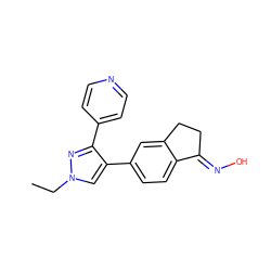 CCn1cc(-c2ccc3c(c2)CC/C3=N\O)c(-c2ccncc2)n1 ZINC000040425447