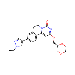 CCn1cc(-c2ccc3c(c2)CCn2c-3cc(OC[C@@H]3COCCO3)nc2=O)cn1 ZINC000143046451