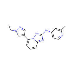 CCn1cc(-c2cccc3nc(Nc4ccnc(C)c4)nn23)cn1 ZINC000096282538