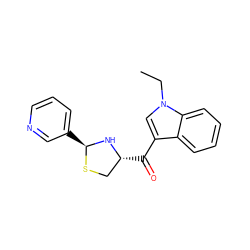 CCn1cc(C(=O)[C@@H]2CS[C@@H](c3cccnc3)N2)c2ccccc21 ZINC000013737471