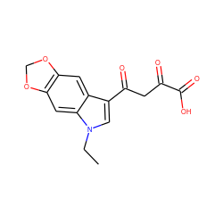 CCn1cc(C(=O)CC(=O)C(=O)O)c2cc3c(cc21)OCO3 ZINC000101021228