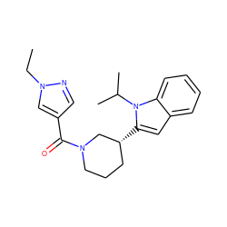 CCn1cc(C(=O)N2CCC[C@@H](c3cc4ccccc4n3C(C)C)C2)cn1 ZINC000473134040