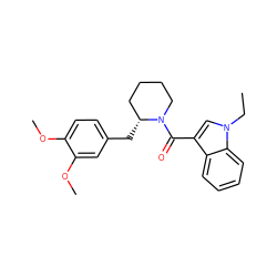 CCn1cc(C(=O)N2CCCC[C@H]2Cc2ccc(OC)c(OC)c2)c2ccccc21 ZINC000653795351