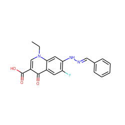 CCn1cc(C(=O)O)c(=O)c2cc(F)c(N/N=C/c3ccccc3)cc21 ZINC000004188432