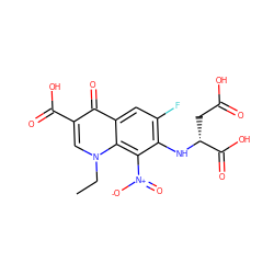 CCn1cc(C(=O)O)c(=O)c2cc(F)c(N[C@H](CC(=O)O)C(=O)O)c([N+](=O)[O-])c21 ZINC001772578360