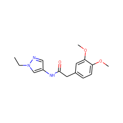 CCn1cc(NC(=O)Cc2ccc(OC)c(OC)c2)cn1 ZINC000027925538