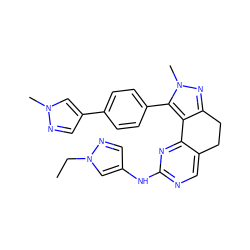 CCn1cc(Nc2ncc3c(n2)-c2c(nn(C)c2-c2ccc(-c4cnn(C)c4)cc2)CC3)cn1 ZINC000224950906