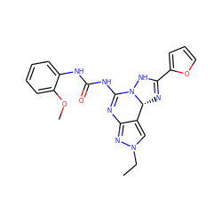 CCn1cc2c(n1)N=C(NC(=O)Nc1ccccc1OC)N1NC(c3ccco3)=N[C@H]21 ZINC000034800807